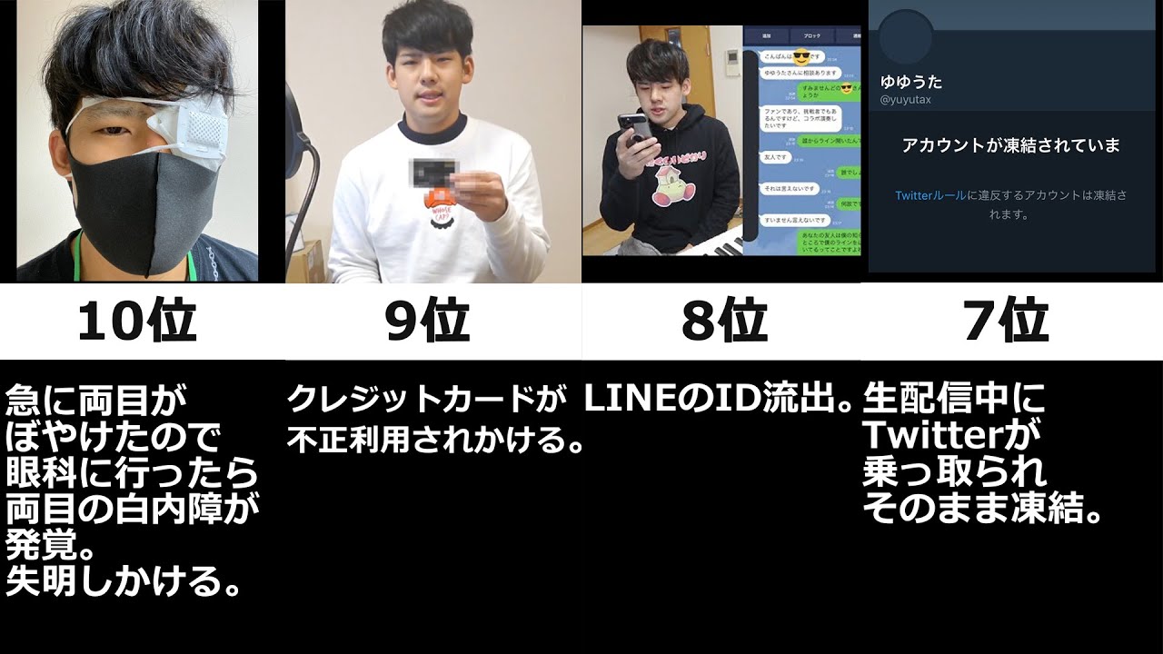 鈴木ゆゆうた、身に起きた不幸ランキングを発表